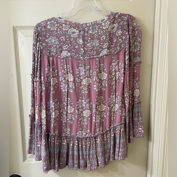 American Eagle Pink Boho V Neck Top✨ - Picture 4 of 6
